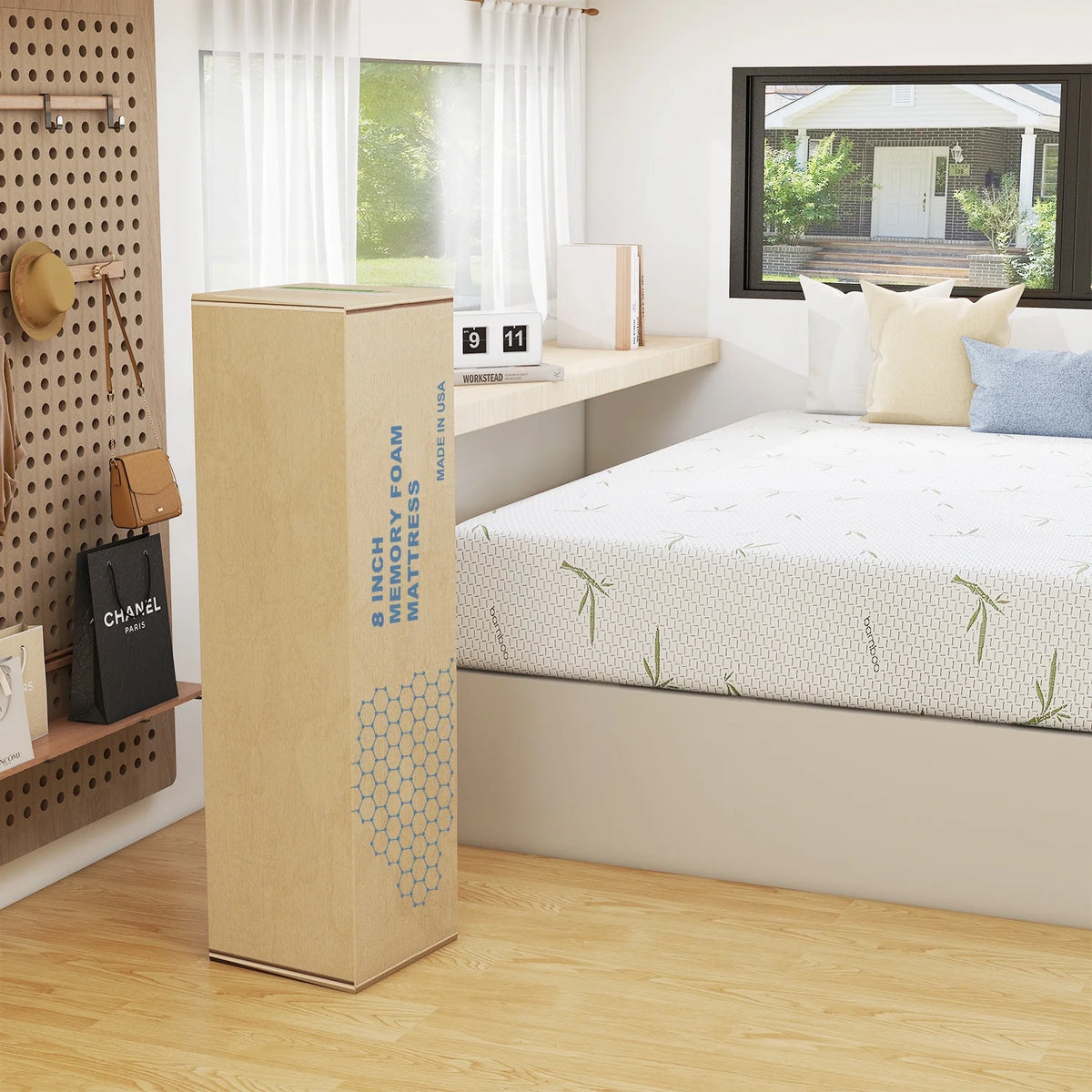 Short Queen Memory Foam Mattress, RV Mattress, 8 Inch Short Queen Size Mattress for Rvs, Campers Trailers Mattress in a Box