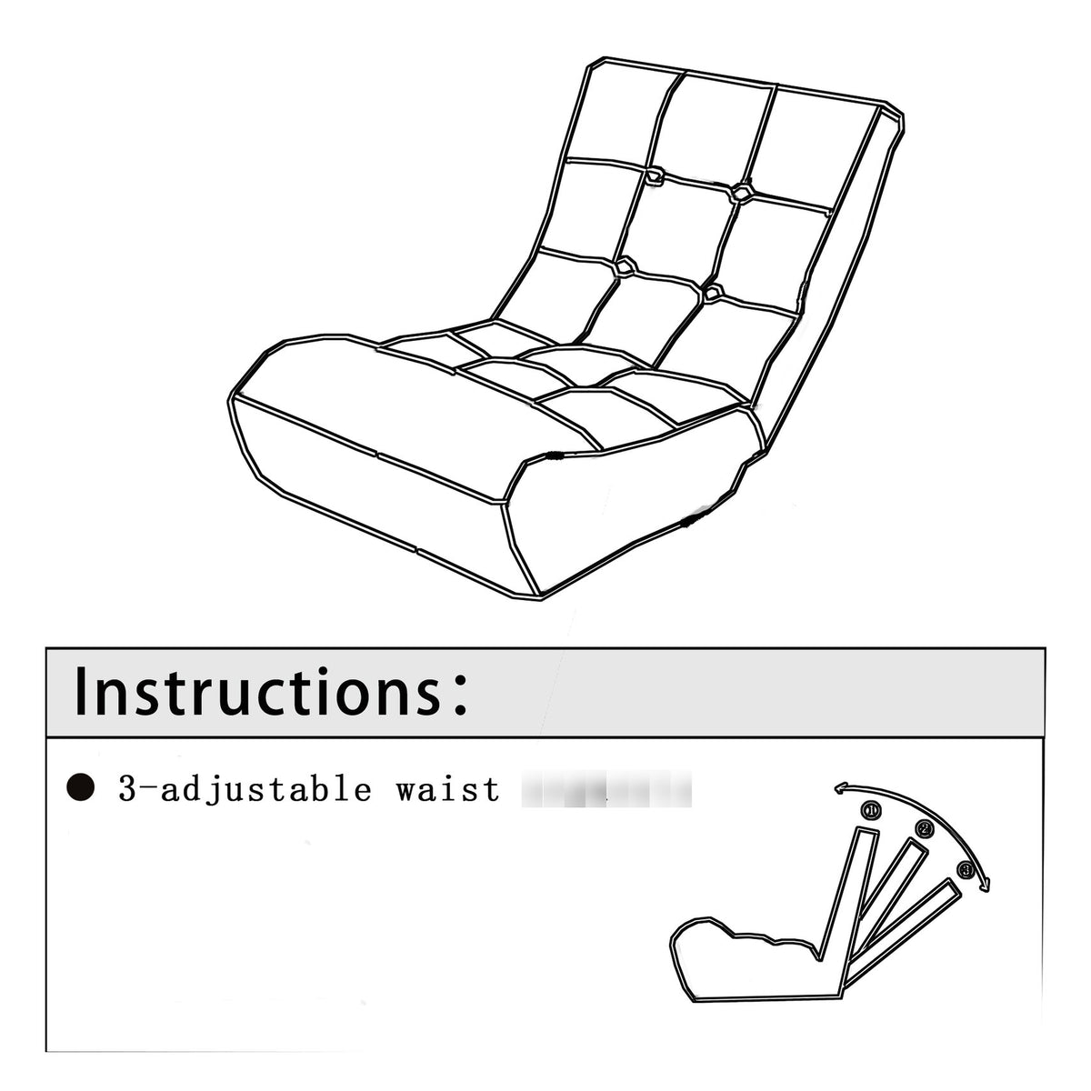 3-Adjustment Function Sofa Chair / Flexible for Various Angles in Tatami