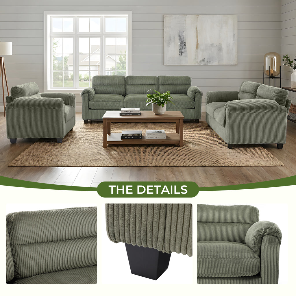 Modular Sectional Sofa Couches Living Room Sofa Set Ideal for Small Spaces & Family Fun Green