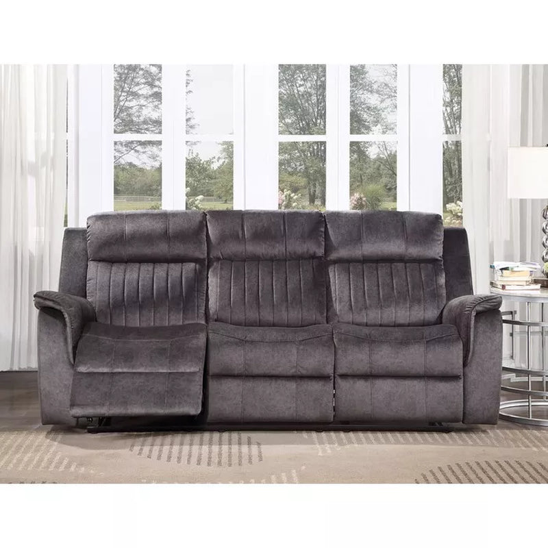 Modern Living Room Power Reclining Sofa, Soft Tufted Pillow Back Sofa Couch, Dark Gray