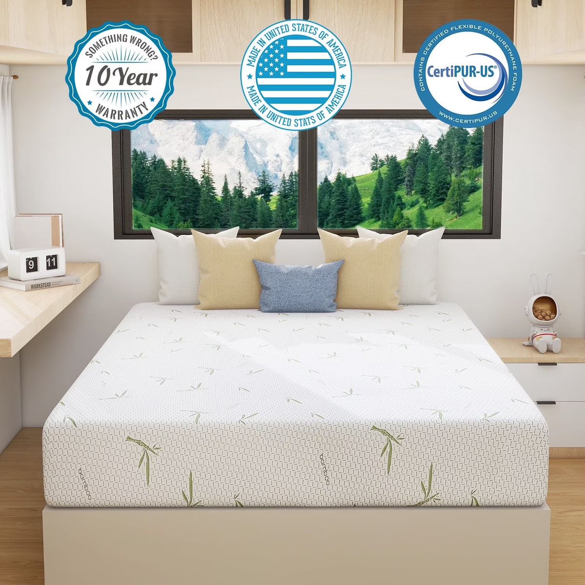 Short Queen Memory Foam Mattress, RV Mattress, 8 Inch Short Queen Size Mattress for Rvs, Campers Trailers Mattress in a Box