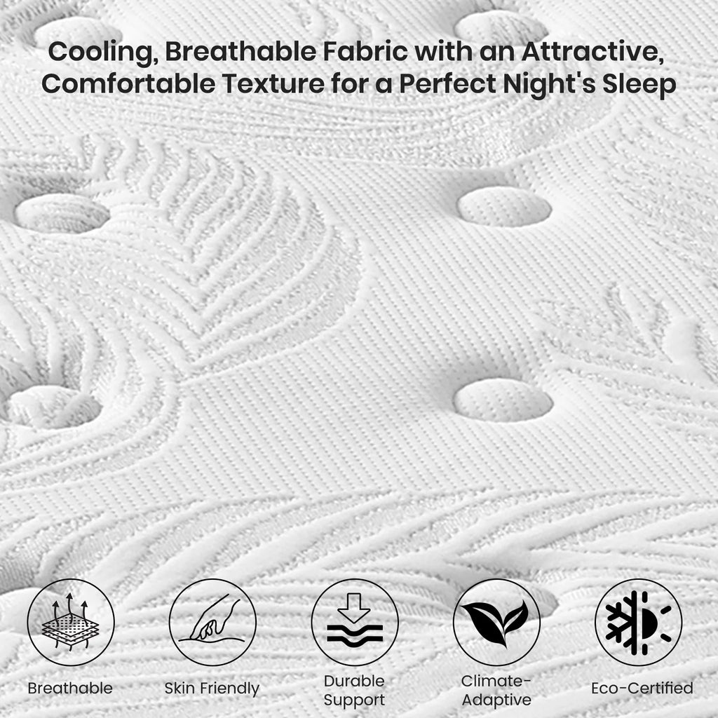 Mattress 14 Inch Full Size Gel Memory Foam Hybrid Mattress in a Box, Medium