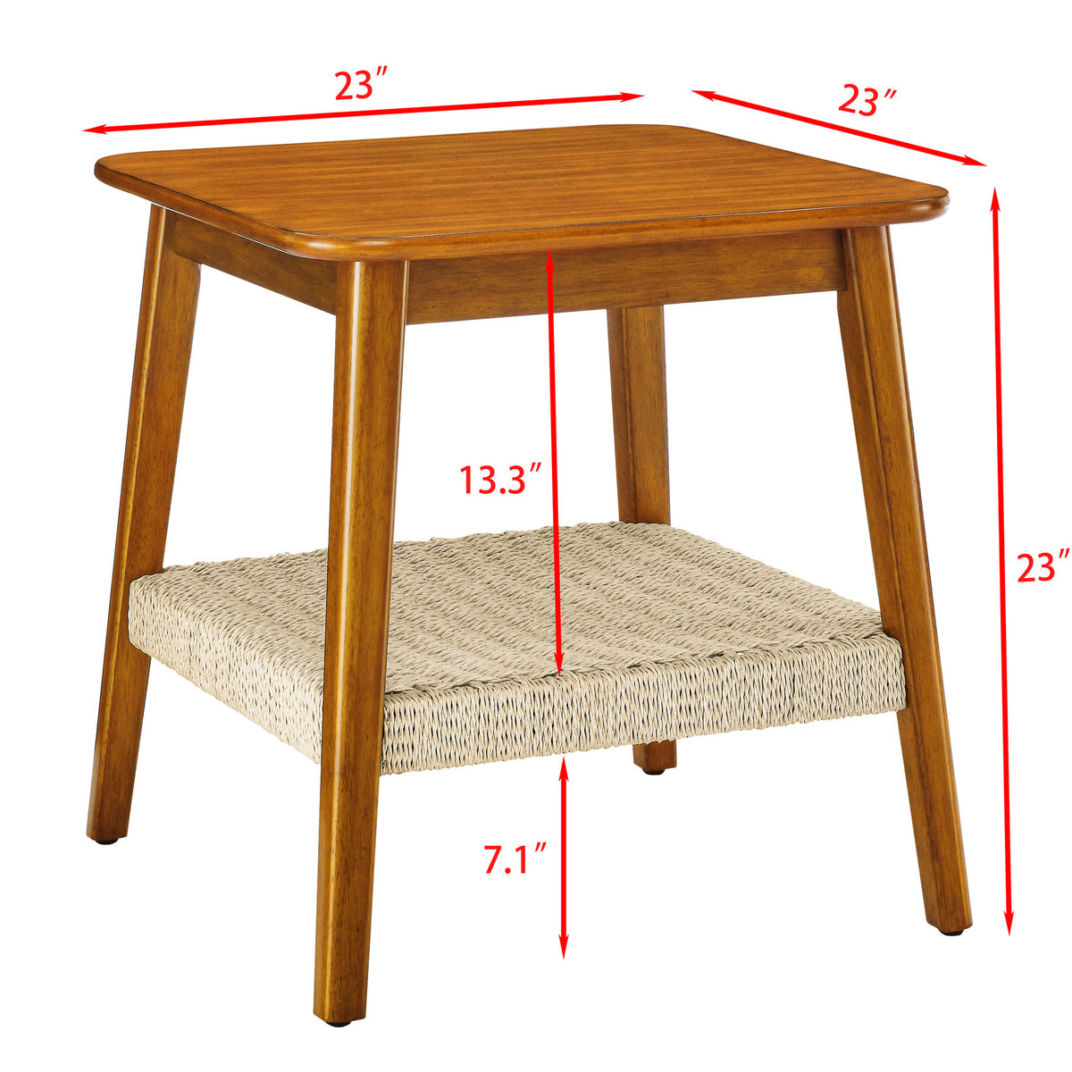 23-Inch Mid-Century Design - Aesthetic Rattan Shelf - Home Office Addition - Reliable Quality