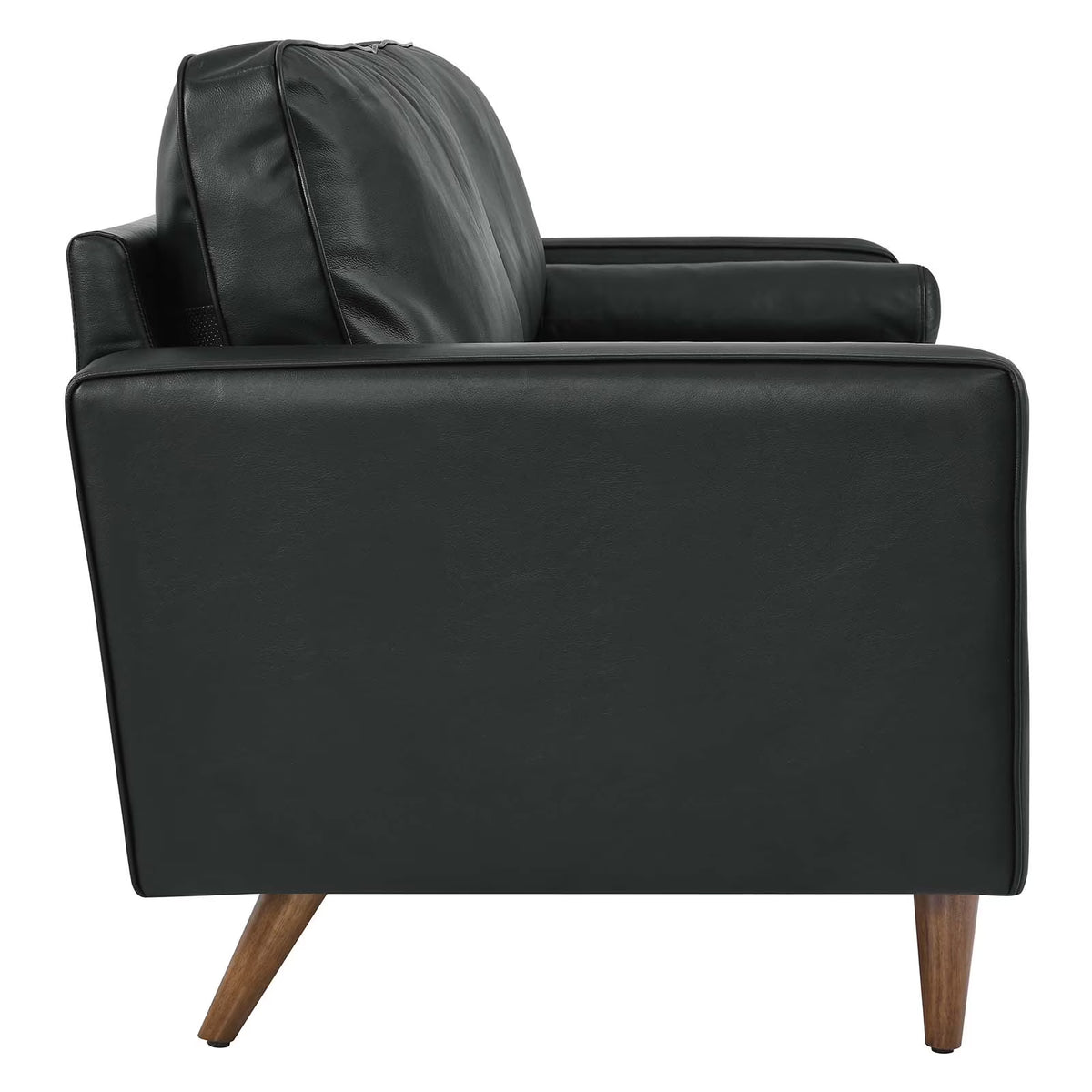 Valour 81" Leather Sofa in Black