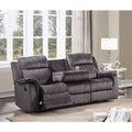 Modern Living Room Power Reclining Sofa, Soft Tufted Pillow Back Sofa Couch, Dark Gray