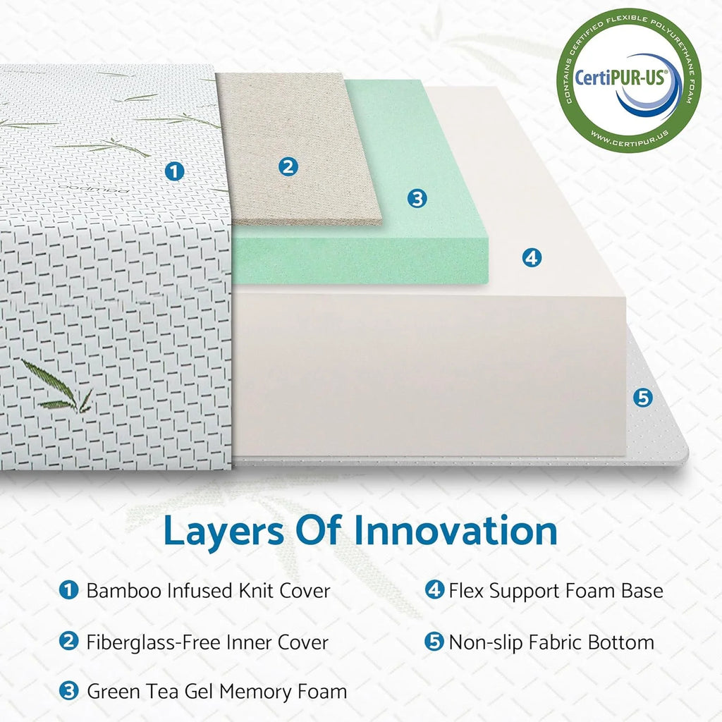 Short Queen Memory Foam Mattress, RV Mattress, 8 Inch Short Queen Size Mattress for Rvs, Campers Trailers Mattress in a Box