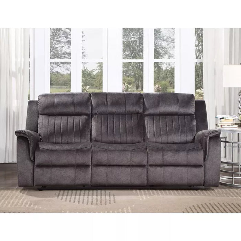Modern Living Room Power Reclining Sofa, Soft Tufted Pillow Back Sofa Couch, Dark Gray
