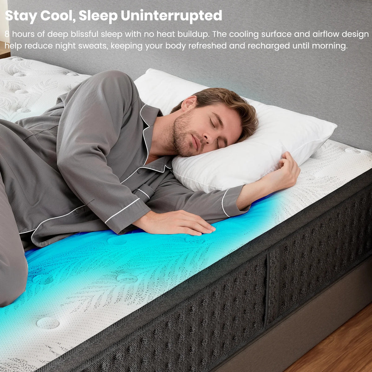 Mattress 14 Inch Full Size Gel Memory Foam Hybrid Mattress in a Box, Medium