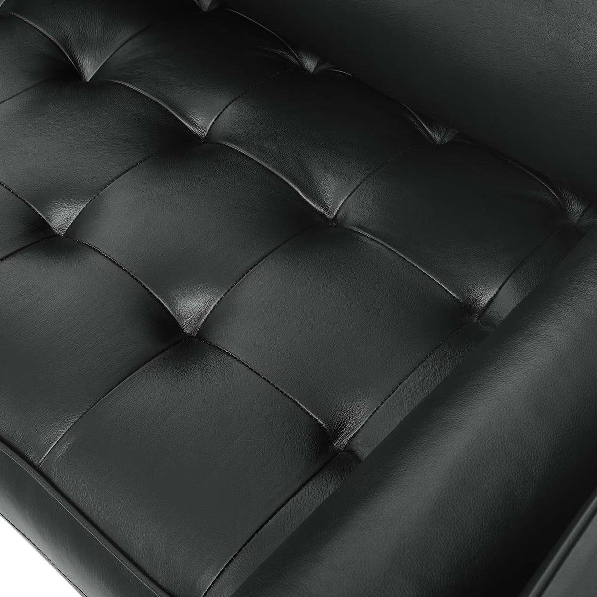 Valour Leather Sofa in Black