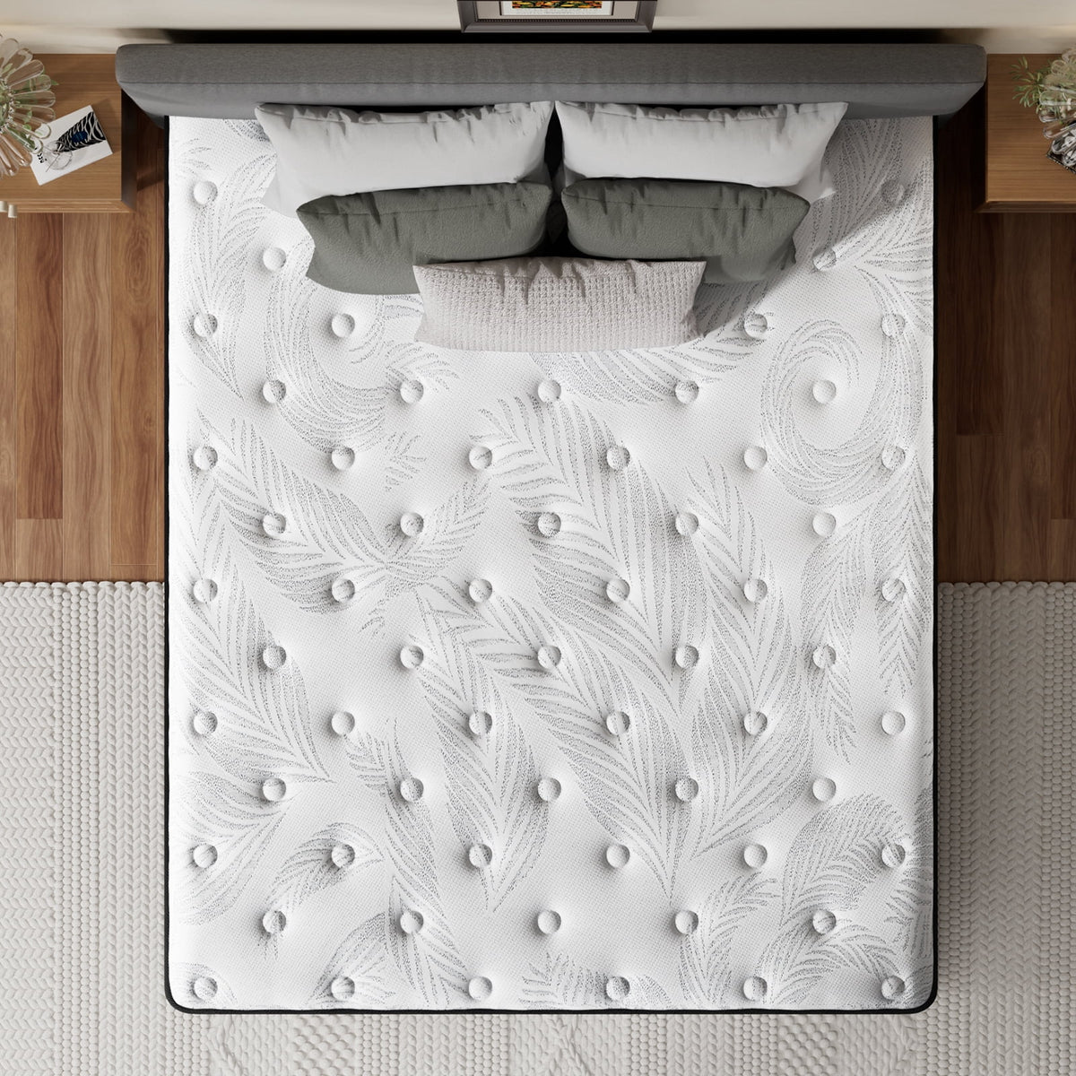 Mattress 14 Inch Full Size Gel Memory Foam Hybrid Mattress in a Box, Medium