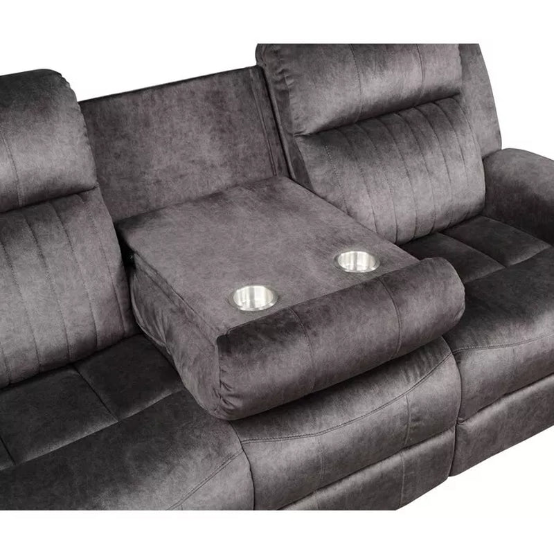 Modern Living Room Power Reclining Sofa, Soft Tufted Pillow Back Sofa Couch, Dark Gray