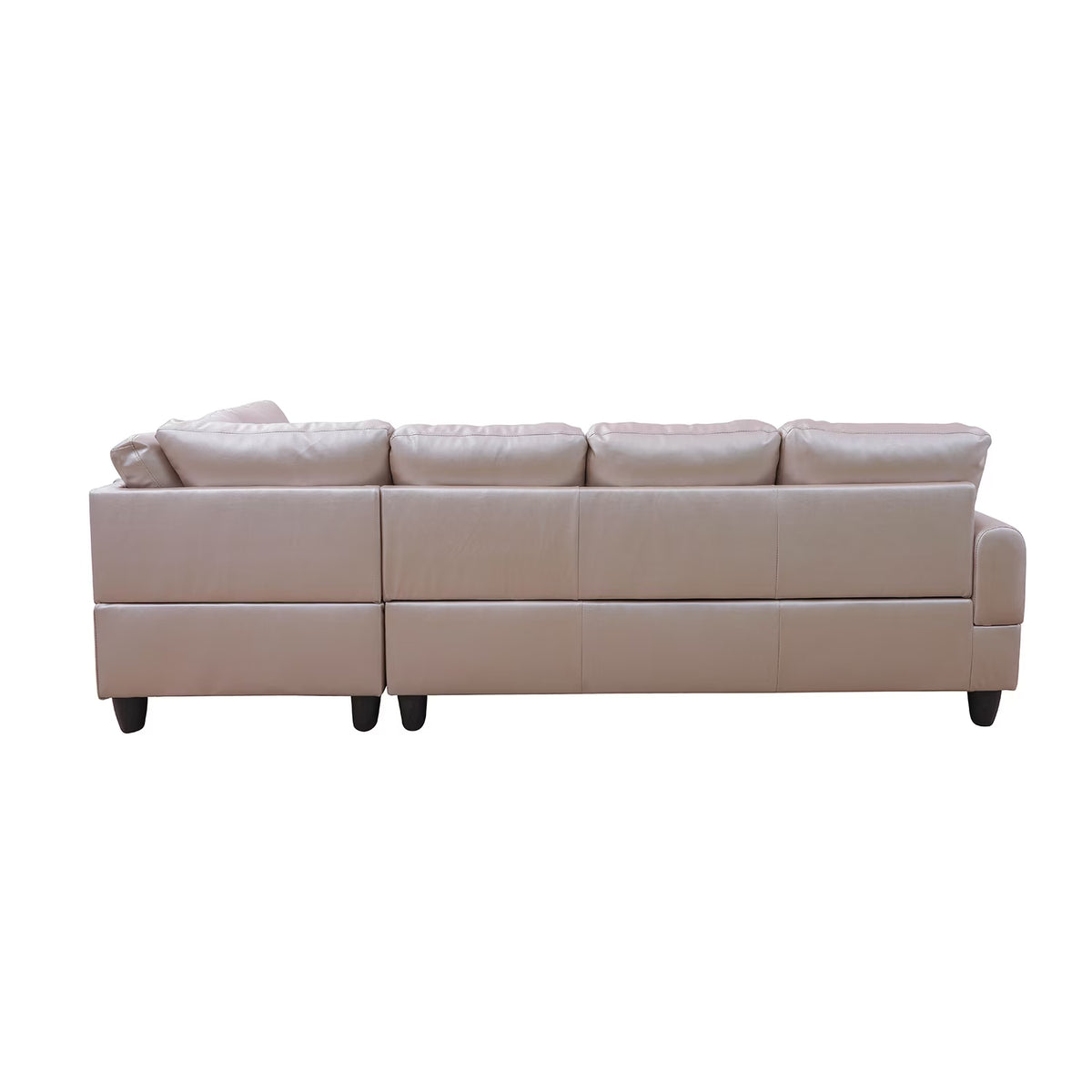 Sofa Set, Faux Leather Living Room Sofa Set,L-Shaped Living Room Couches,Latte