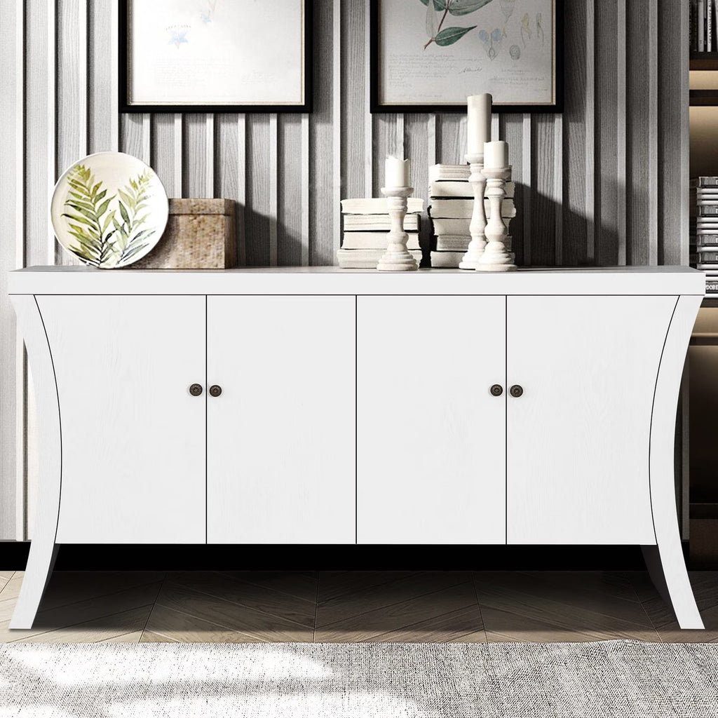 Hand Painted White - Advanced Engineering for Longevity - Bedroom Storage - Retro-Modern Flair with Metal Clasps