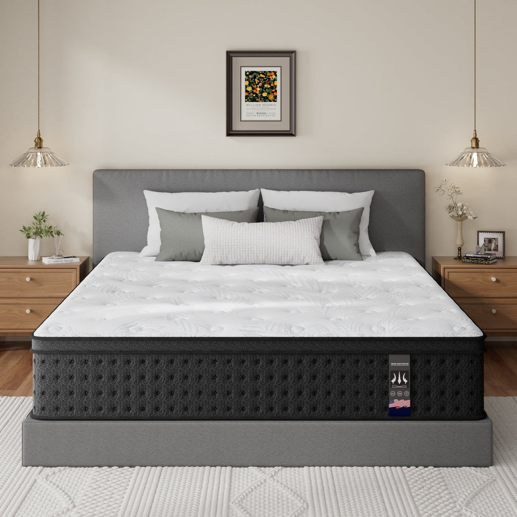 Mattress 14 Inch Full Size Gel Memory Foam Hybrid Mattress in a Box, Medium